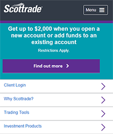 Scottrade Mobile Website